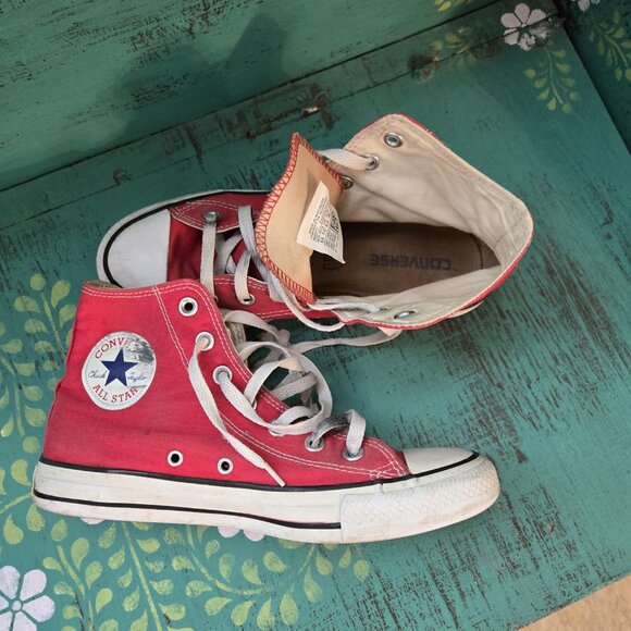 Converse All Star Chuck Taylor Hi-Top Classic Red Sneakers - Picture 1 of 5